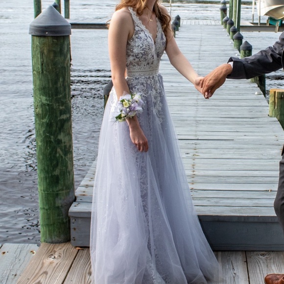 Light purple Sherri Hill prom dress worn once with no rips or flaws. - Picture 8 of 8